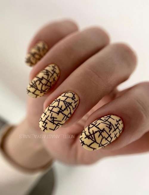 Black and gold manicure 2021-2022: new design photos