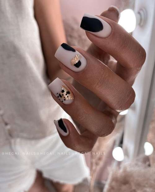 Black and gold manicure 2021-2022: new design photos