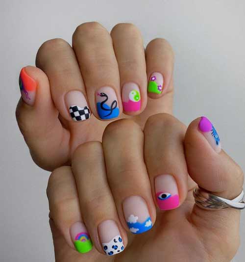 Youth Style Short Square Nails