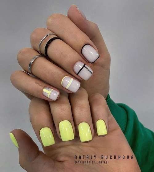 Manicure for short square nails: fashion news 2021-2022