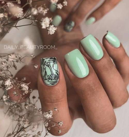 Manicure for short square nails: fashion news 2021-2022