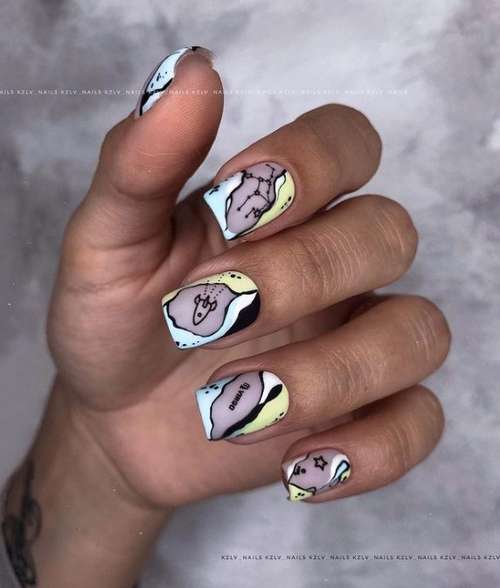 Manicure for short square nails: fashion news 2021-2022