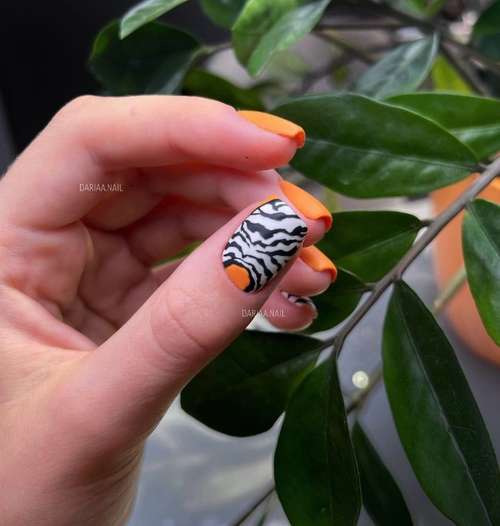 Ultra-fashionable manicure with animal print: new items 2021, photos