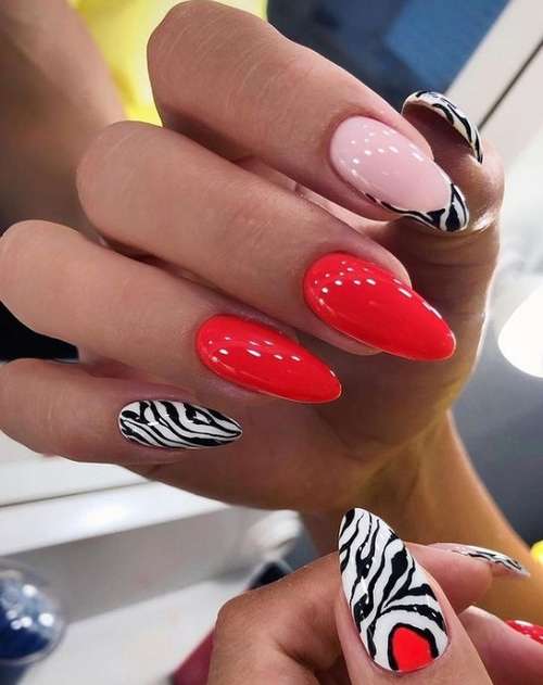 Manicure zebra print