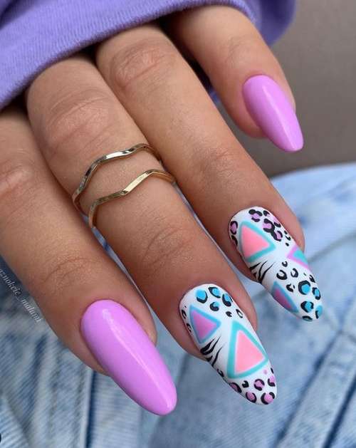 Ultra-fashionable manicure with animal print: new items 2021, photos