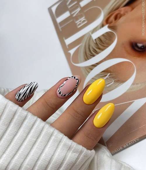 Ultra-fashionable manicure with animal print: new items 2021, photos