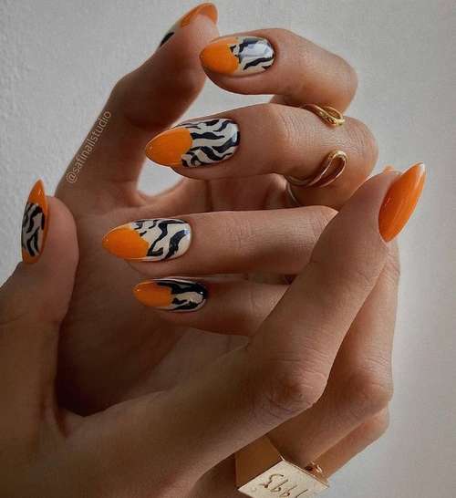 Ultra-fashionable manicure with animal print: new items 2021, photos