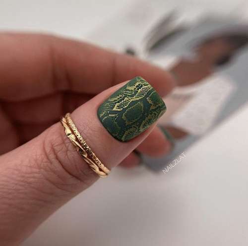 Snake print on nails