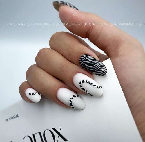 Ultra-fashionable manicure with animal print: new items 2021, photos