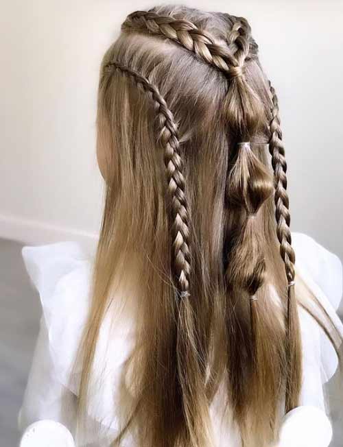 Hairstyle for September 1, girl 10 years old