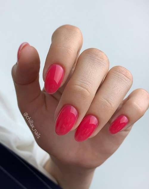 Red color base nails