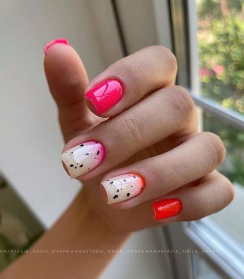 Milk base manicure