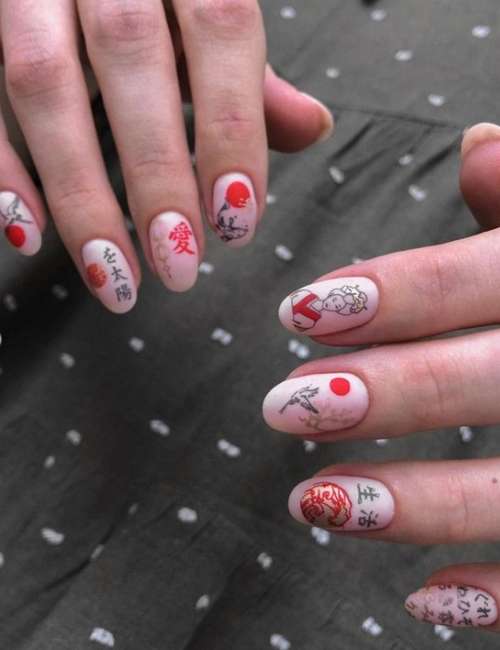 Red manicure with foil: beautiful design, photo, new items