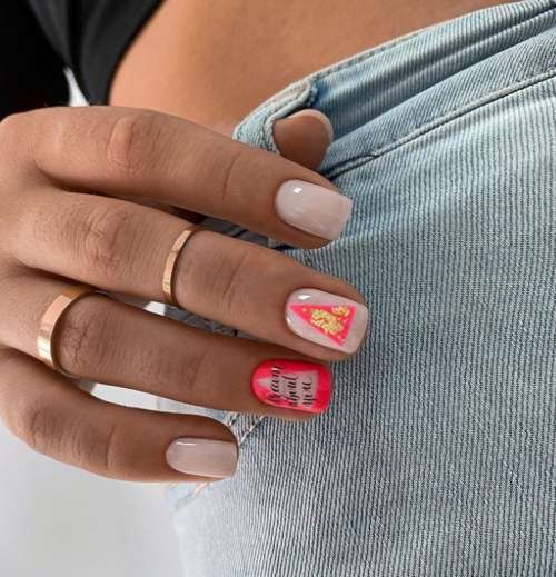 Red manicure with foil: beautiful design, photo, new items