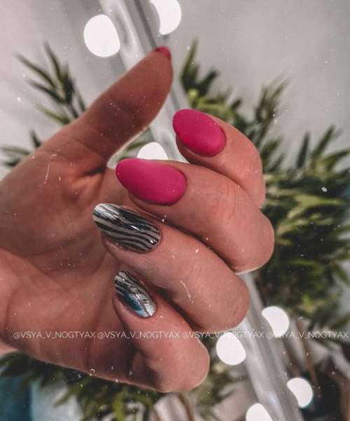 Red manicure with foil: beautiful design, photo, new items