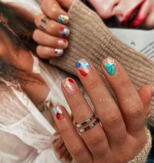 Nail strokes ideas manicure