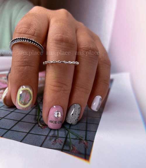 Nail strokes design