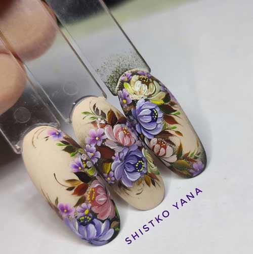 Smear painting on nails