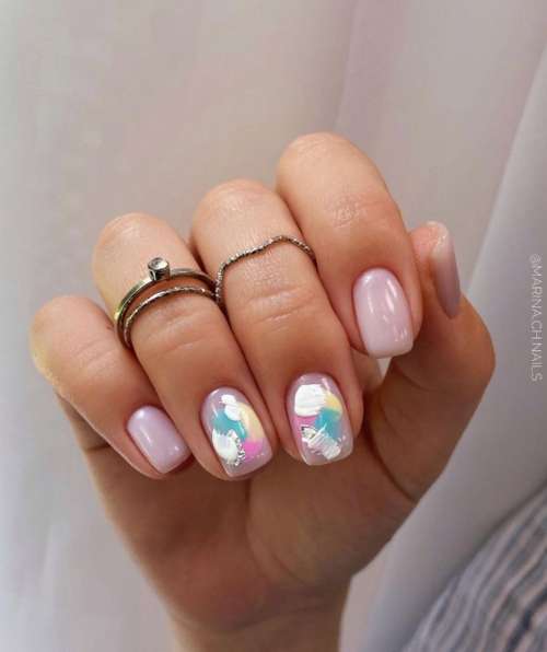 Design of strokes on nails: beautiful manicure ideas, new items