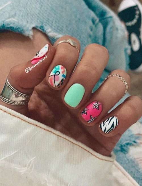 manicure design zebra