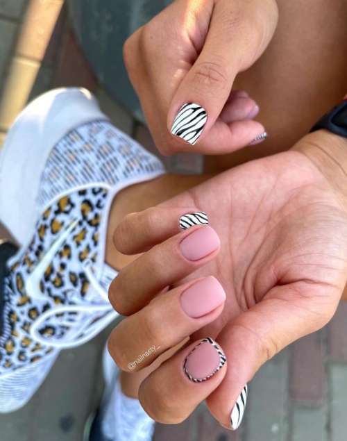 Zebra manicure 2021: photo, spectacular new design