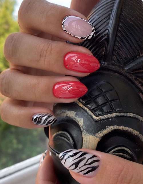 Zebra manicure 2021: photo, spectacular new design