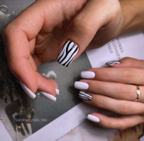 Zebra manicure 2021: photo, spectacular new designs