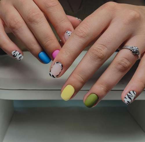 Zebra manicure 2021: photo, spectacular new design