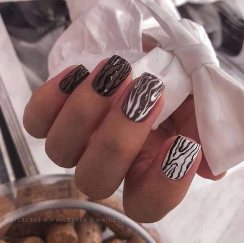 Zebra manicure 2021: photo, spectacular new design