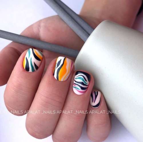 Zebra manicure 2021: photo, spectacular new design