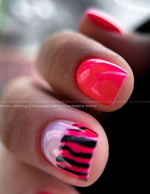 Zebra manicure 2021: photo, spectacular new design