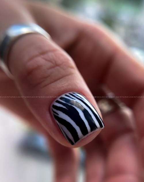 Zebra manicure 2021: photo, spectacular new design