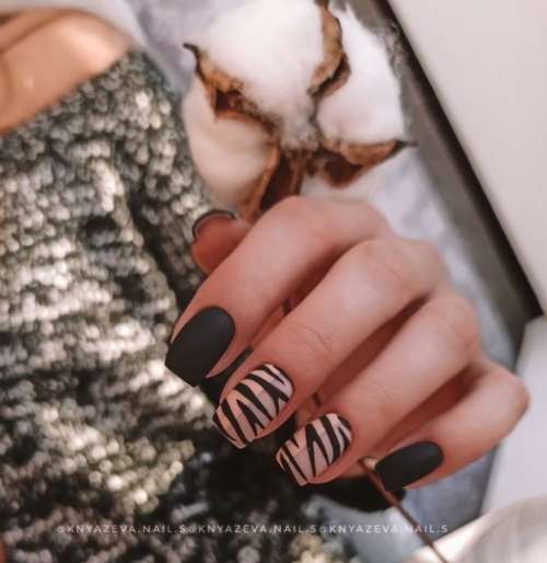 Zebra manicure 2021: photo, spectacular new design