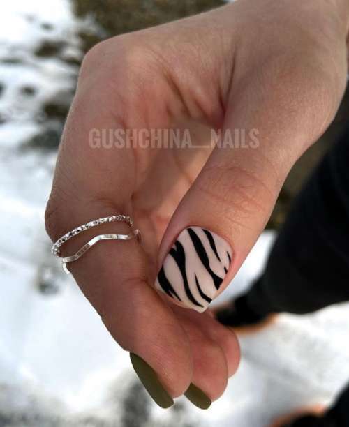 Zebra manicure 2021: photo, spectacular new design