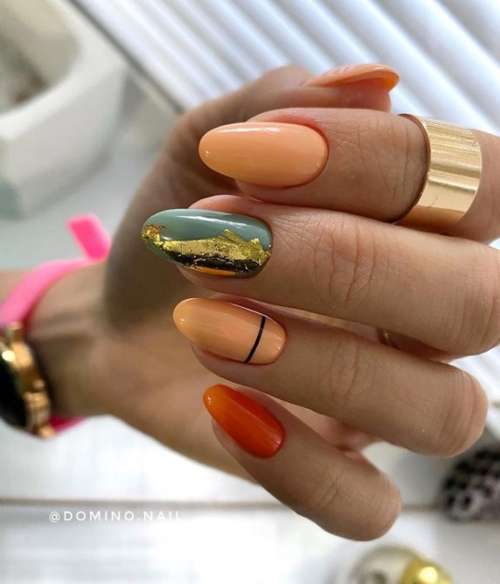 Nail design three colors