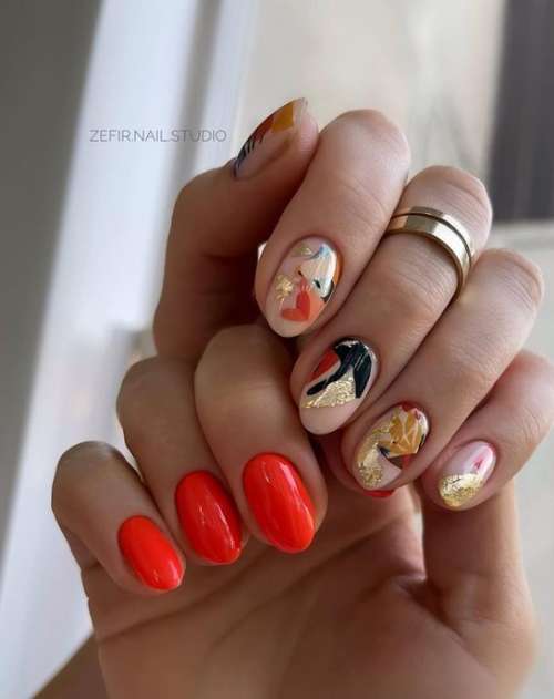 Autumn nail design 2021: beautiful new items, photos