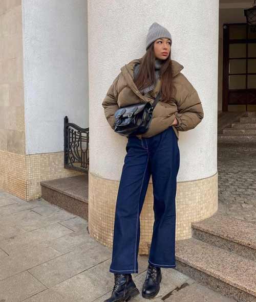 Doudoune courte à la mode pour femmes