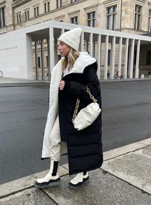 Oversized down jackets: trends in 2022, photos with what to wear