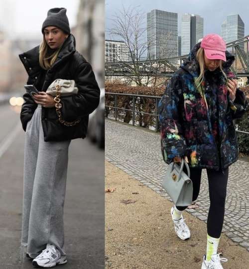 Oversized down jackets: trends in 2022, photos with what to wear