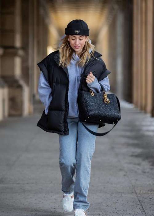 Oversized down jackets: trends in 2022, photos with what to wear