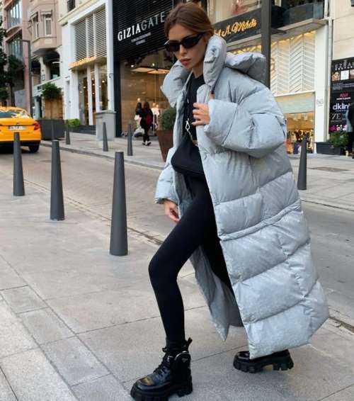 Oversized down jackets: trends in 2022, photos with what to wear