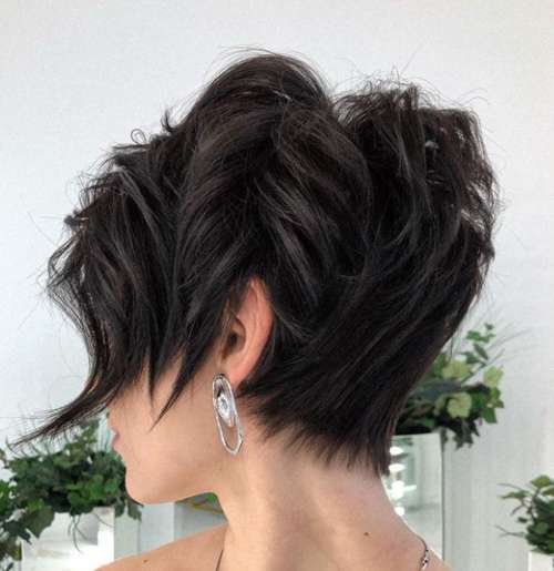 Coupe de cheveux Pixie bob: photos de coupes de cheveux de tous les côtés