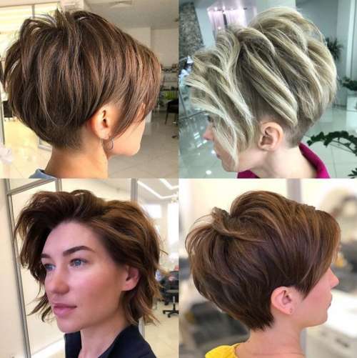 Coupe de cheveux Pixie bob: photos de coupes de cheveux de tous les côtés