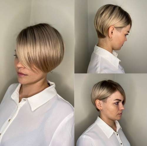 Coupe de cheveux Pixie bob: photos de coupes de cheveux de tous les côtés