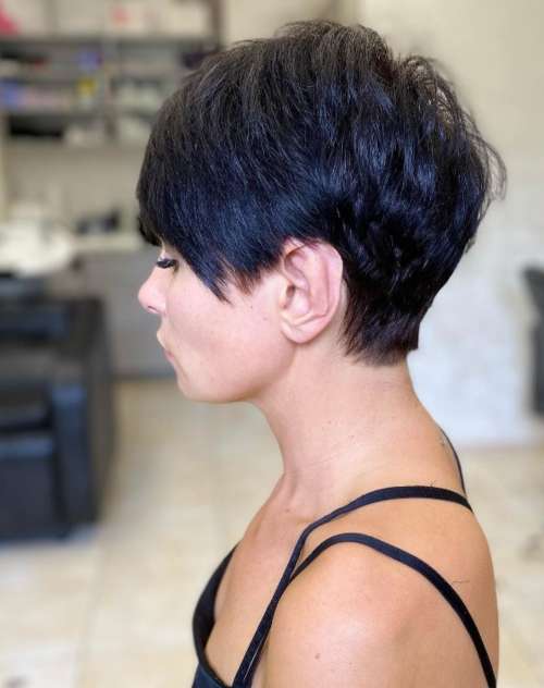 Coupe de cheveux Pixie bob: photos de coupes de cheveux de tous les côtés