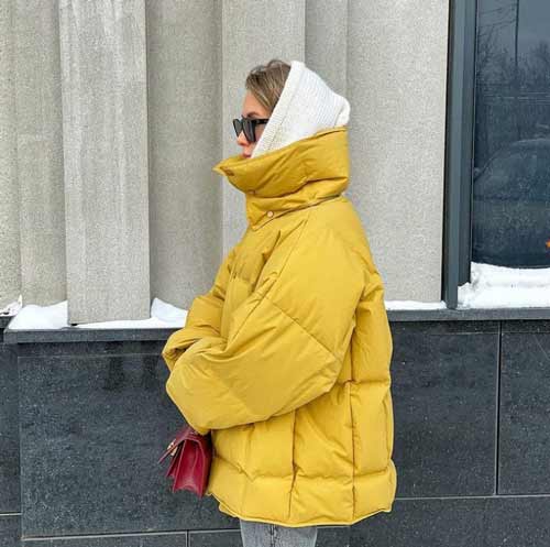 Down jacket bright winter