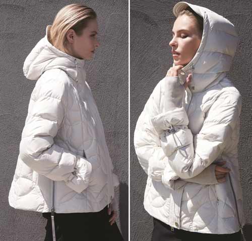 Down jacket with a hood