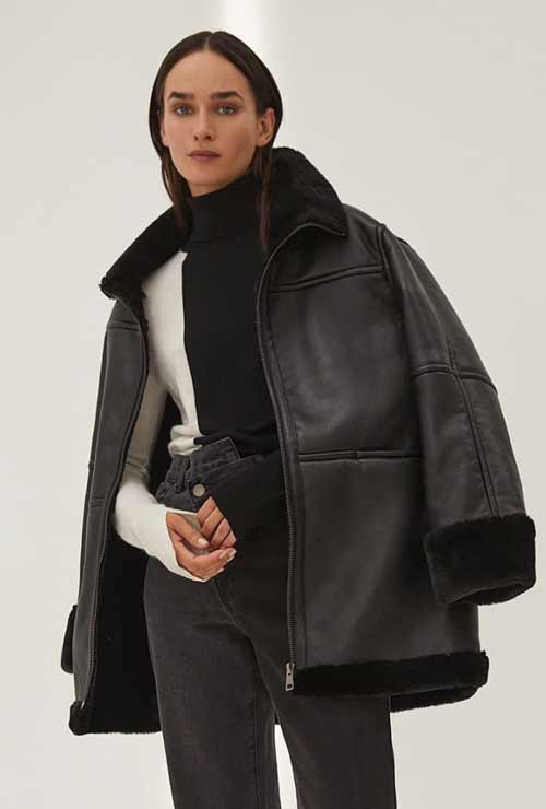 Fashionable sheepskin coats