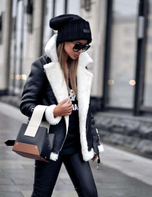 Fashionable sheepskin coats 2022: women's winter looks, trends, models