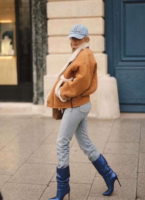 Fashionable sheepskin coats 2022: women's winter looks, trends, models